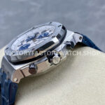 APF Factory Audemars Piguet Royal Oak Offshore Chronograph 26170ST.OO.D305CR.01 42mm Steel Leather Strap Blue Eye White Dial