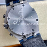 APF Factory Audemars Piguet Royal Oak Offshore Chronograph 26170ST.OO.D305CR.01 42mm Steel Leather Strap Blue Eye White Dial