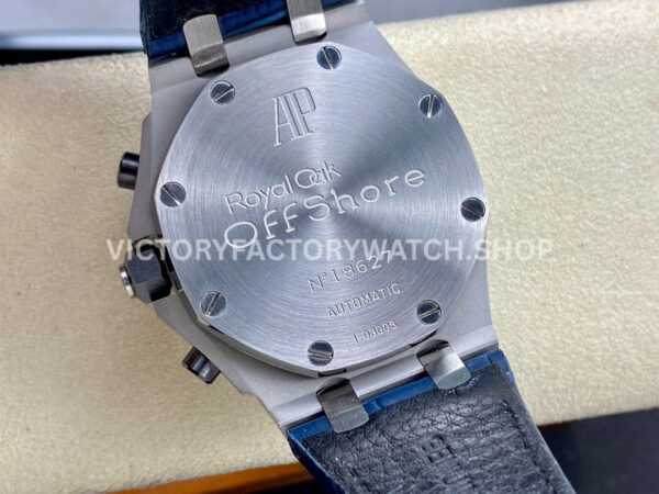 APF Factory Audemars Piguet Royal Oak Offshore Chronograph 26170ST.OO.D305CR.01 42mm Steel Leather Strap Blue Eye White Dial