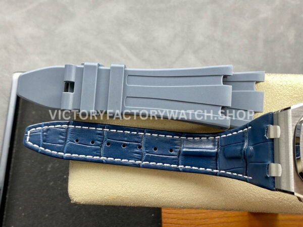 APF Factory Audemars Piguet Royal Oak Offshore Chronograph 26170ST.OO.D305CR.01 42mm Steel Leather Strap Blue Eye White Dial