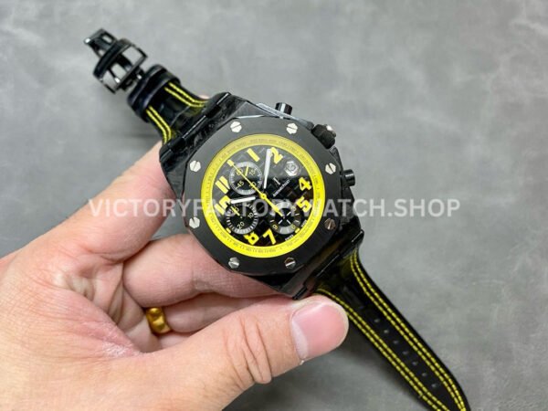 APF Factory Audemars Piguet Royal Oak Offshore Chronograph 26176F (3) APF Factory Audemars Piguet Royal Oak Offshore Chronograph 26176FO.OO.D101CR.02 42mm Carbon Fiber Leather Strap Black Dial