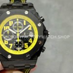 APF Factory Audemars Piguet Royal Oak Offshore Chronograph 26176F (5) APF Factory Audemars Piguet Royal Oak Offshore Chronograph 26176FO.OO.D101CR.02 42mm Carbon Fiber Leather Strap Black Dial