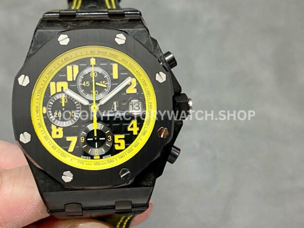 APF Factory Audemars Piguet Royal Oak Offshore Chronograph 26176F (5) APF Factory Audemars Piguet Royal Oak Offshore Chronograph 26176FO.OO.D101CR.02 42mm Carbon Fiber Leather Strap Black Dial