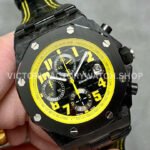 APF Factory Audemars Piguet Royal Oak Offshore Chronograph 26176F (6) APF Factory Audemars Piguet Royal Oak Offshore Chronograph 26176FO.OO.D101CR.02 42mm Carbon Fiber Leather Strap Black Dial