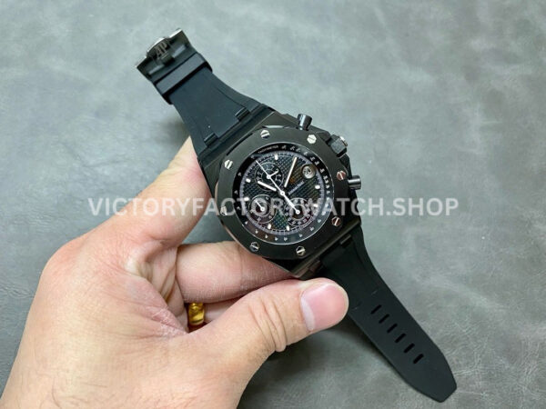 APF Factory Audemars Piguet Royal Oak Offshore Chronograph 26238CE.OO ( (6) APF Factory Audemars Piguet Royal Oak Offshore Chronograph 26238CE.OO.1300CE.01 42mm Ceramic Rubber Strap Black Dial