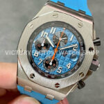 APF Factory Audemars Piguet Royal Oak Offshore Chronograph 26238ST.OO.A340CA.01 42mm Steel Blue Rubber Strap Arabic Numerals Blue Dial