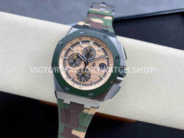 APF Factory Audemars Piguet Royal Oak Offshore Chronograph 26400SO.OO.A054CA.01 44mm Steel Rubber Strap Champagne Dial