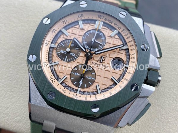 APF Factory Audemars Piguet Royal Oak Offshore Chronograph 26400SO.OO.A054CA.01 44mm Steel Rubber Strap Champagne Dial