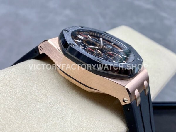 APF Factory Audemars Piguet Royal Oak Offshore Chronograph 26401RO.OO.A002CA.02 44mm Rose Gold Rubber Strap Black Dial