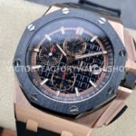 APF Factory Audemars Piguet Royal Oak Offshore Chronograph 26401RO.OO.A002CA.02 44mm Rose Gold Rubber Strap Black Dial