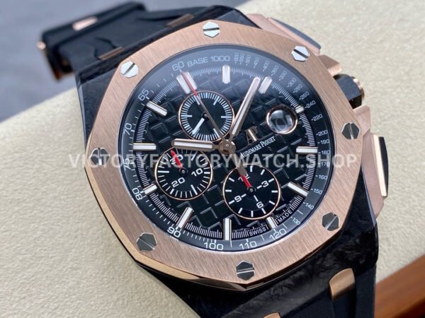 APF Factory Audemars Piguet Royal Oak Offshore Chronograph 26406FR (1) APF Factory Audemars Piguet Royal Oak Offshore Chronograph 26406FR.OO.A002CA.01 44mm Carbon Fiber Rubber Strap Black Dial