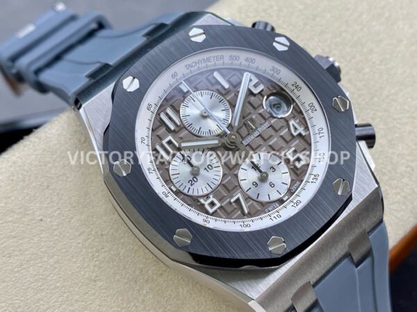 APF Factory Audemars Piguet Royal Oak Offshore Chronograph 26470IO.OO.A006CA.01 42mm Titanium Rubber Strap Grey Dial