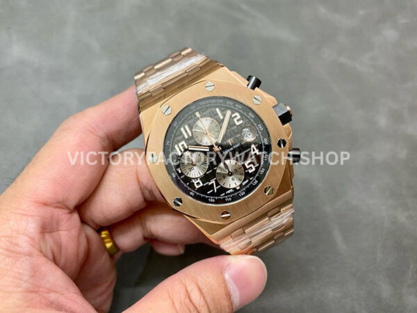 APF Factory Audemars Piguet Royal Oak Offshore Chronograph 26470OR.OO.1000OR (3) APF Factory Audemars Piguet Royal Oak Offshore Chronograph 26470OR.OO.1000OR.02 42mm Full Rose Gold Black Dial