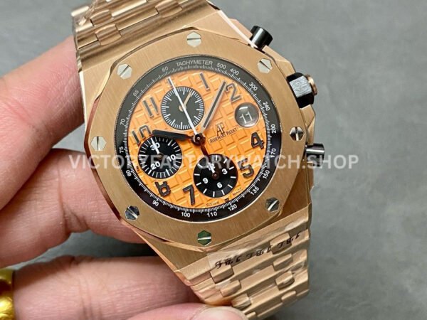 APF Factory Audemars Piguet Royal Oak Offshore Chronograph 26470OR.OO.1000OR.01 42mm Full Rose Gold Orange Dial