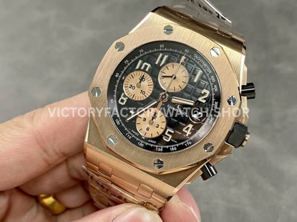 APF Factory Audemars Piguet Royal Oak Offshore Chronograph 26470OR.OO.1000OR.03 42mm Full Rose Gold Black Dial