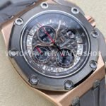 APF Factory Audemars Piguet Royal Oak Offshore Chronograph 26568OM.OO.A004CA.01 44mm Rose Gold Rubber Strap Grey Dial
