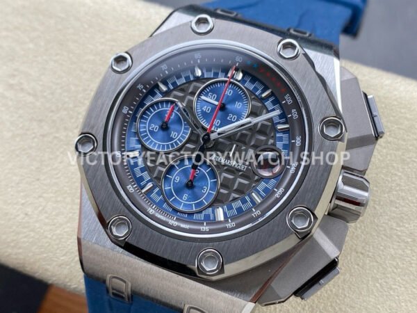 APF Factory Audemars Piguet Royal Oak Offshore Chronograph 26568PM.OO.A021CA.01 44mm Platinum Rubber Strap Grey Dial