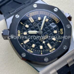 APF Factory Audemars Piguet Royal Oak Offshore Diver 15720CN.OO.A002CA.01 (3) APF Factory Audemars Piguet Royal Oak Offshore Diver 15720CN.OO.A002CA.01 42mm White Gold Rubber Strap Black Dial