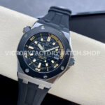 APF Factory Audemars Piguet Royal Oak Offshore Diver 15720CN.OO.A002CA.01 42 (1) APF Factory Audemars Piguet Royal Oak Offshore Diver 15720CN.OO.A002CA.01 42mm White Gold Rubber Strap Black Dial