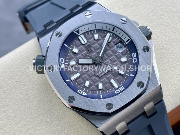 APF Factory Audemars Piguet Royal Oak Offshore Diver 15720ST.OO.A009CA.01 42mm Steel Rubber Strap Grey Dial