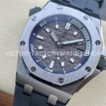 APF Factory Audemars Piguet Royal Oak Offshore Diver 15720ST.OO.A009CA.01 42mm Steel Rubber Strap Grey Dial