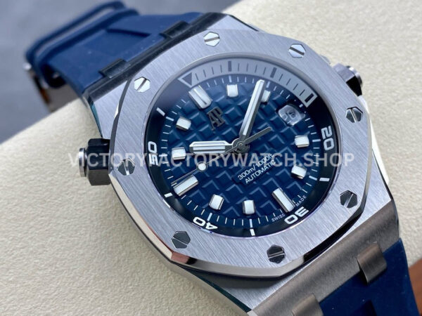 APF Factory Audemars Piguet Royal Oak Offshore Diver 15720ST.OO.A027CA.01 42mm Steel Rubber Strap Blue Dial