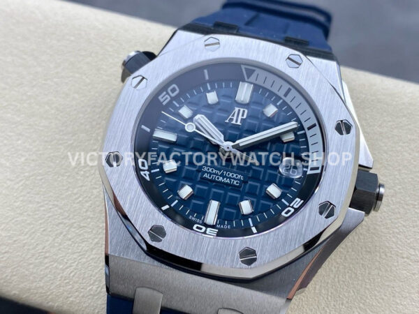 APF Factory Audemars Piguet Royal Oak Offshore Diver 15720ST.OO.A027CA.01 42mm Steel Rubber Strap Blue Dial