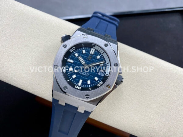 APF Factory Audemars Piguet Royal Oak Offshore Diver 15720ST.OO.A027CA.01 42mm Steel Rubber Strap Blue Dial