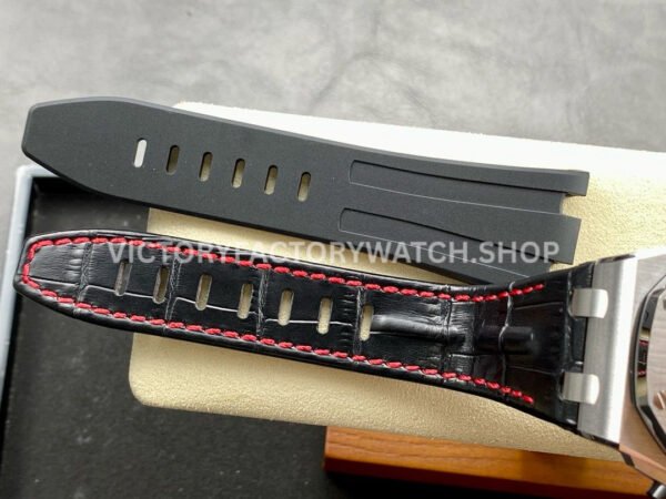 APF Factory Audemars Piguet Royal Oak Offshore V (3) APF Factory Audemars Piguet Royal Oak Offshore Vampire Chronograph 26470ST.OO.A101CR.01 42mm Steel Leather Strap Arabic Numerals Black Dial