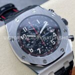APF Factory Audemars Piguet Royal Oak Offshore V (4) APF Factory Audemars Piguet Royal Oak Offshore Vampire Chronograph 26470ST.OO.A101CR.01 42mm Steel Leather Strap Arabic Numerals Black Dial