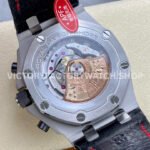 APF Factory Audemars Piguet Royal Oak Offshore V (5) APF Factory Audemars Piguet Royal Oak Offshore Vampire Chronograph 26470ST.OO.A101CR.01 42mm Steel Leather Strap Arabic Numerals Black Dial