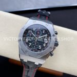 APF Factory Audemars Piguet Royal Oak Offshore V (9) APF Factory Audemars Piguet Royal Oak Offshore Vampire Chronograph 26470ST.OO.A101CR.01 42mm Steel Leather Strap Arabic Numerals Black Dial