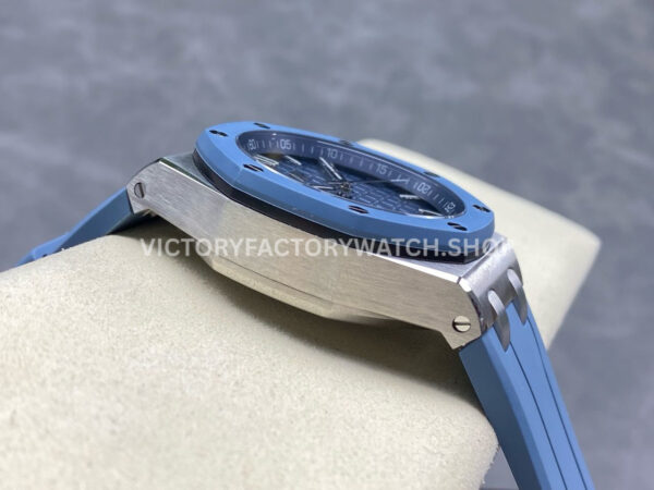 APP Factory Audemars Piguet Royal Oak Offshore 15605SK.OO.A350CA.01 43mm Steel Rubber Strap Gradient Blue Dial