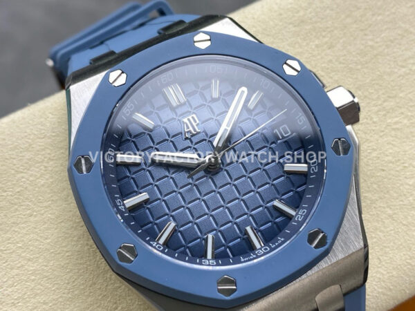 APP Factory Audemars Piguet Royal Oak Offshore 15605SK.OO.A350CA.01 43mm Steel Rubber Strap Gradient Blue Dial