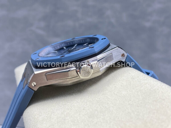APP Factory Audemars Piguet Royal Oak Offshore 15605SK.OO.A350CA.01 43mm Steel Rubber Strap Gradient Blue Dial
