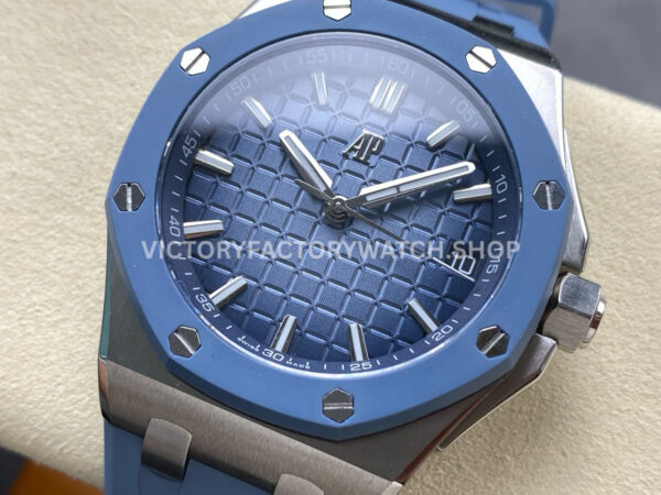 APP Factory Audemars Piguet Royal Oak Offshore 15605SK.OO.A350CA.01 43mm Steel Rubber Strap Gradient Blue Dial