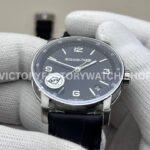 APS Factory Audemars Piguet Code 11.59 15210BC.OO.A002CR.01 Steel Leather Strap Arabic Numerals Blue Dial