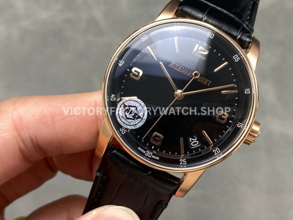 APS Factory Audemars Piguet Code 11.59 15210OR.OO.A002CR.01 41mm Steel Leather Strap Arabic Numerals Black Dial (2) APS Factory Audemars Piguet Code 11.59 15210OR.OO.A002CR.01 41mm Steel Leather Strap Arabic Numerals Black Dial Brand : Audemars Piguet