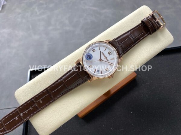 APS Factory Audemars Piguet Code 11.59 15210OR.OO.A099CR.01 41mm Rose Gold Leather Strap Arabic Numerals White Dial