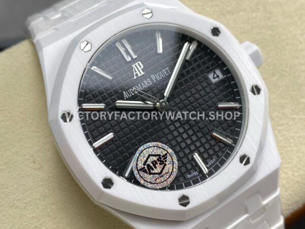 APS Factory Audemars Piguet Royal Oak 15500 41mm Full White Ceramic Black Dial