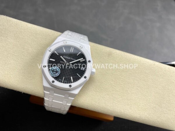 APS Factory Audemars Piguet Royal Oak 15500 41mm Full White Ceramic Black Dial