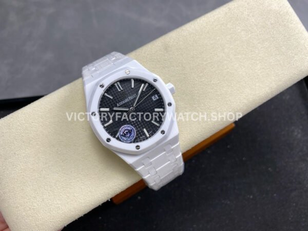 APS Factory Audemars Piguet Royal Oak 15500 41mm Full White Ceramic Black Dial