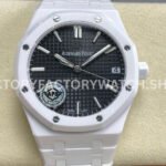 APS 15500 white ceramic black dial royal oak watch