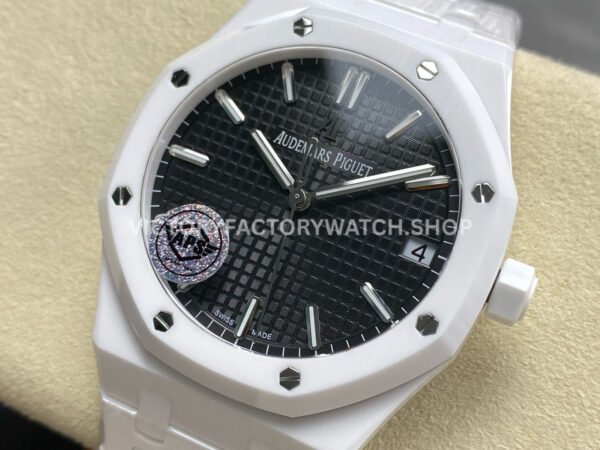 APS Factory Audemars Piguet Royal Oak 15500 41mm Full White Ceramic Black Dial