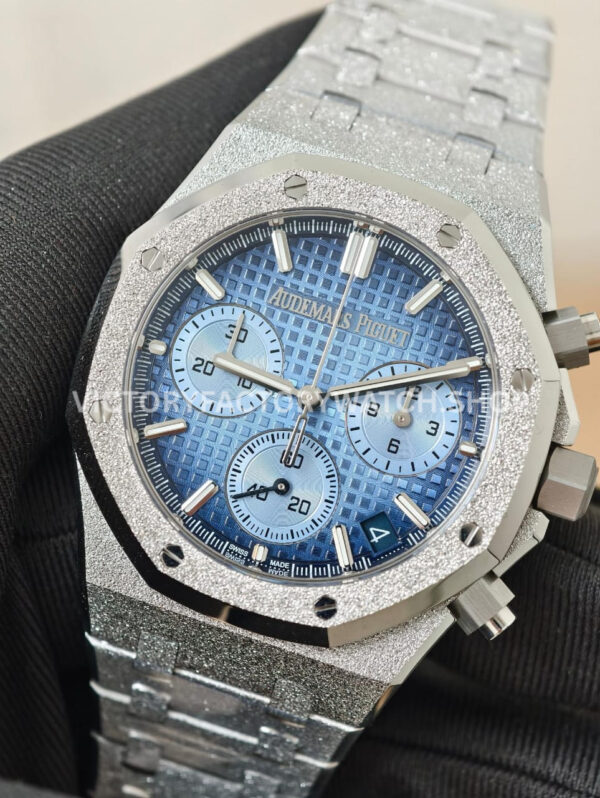 APS Factory Audemars Piguet Royal Oak Chronograph 26240BC.GG.1324BC.01 41mm White Gol ( (4) APS Factory Audemars Piguet Royal Oak Chronograph 26240BC.GG.1324BC.01 41mm White Gold Ice Blue Dial