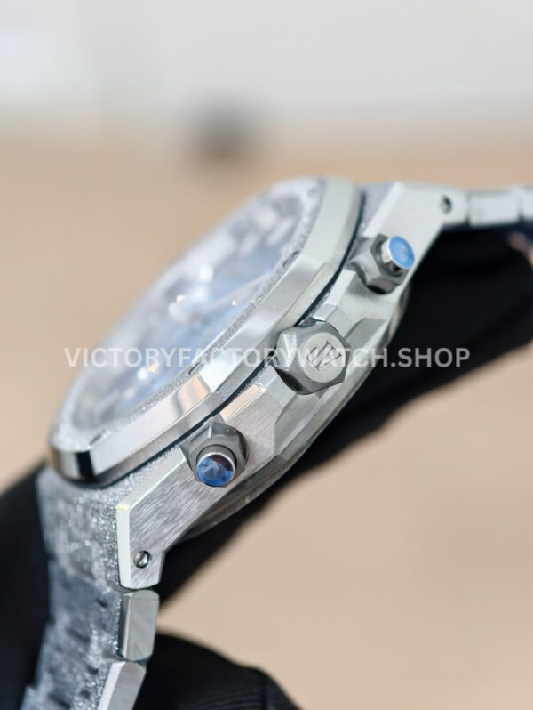 APS Factory Audemars Piguet Royal Oak Chronograph 26240BC.GG.1324BC.01 41mm White Gol ( (6) APS Factory Audemars Piguet Royal Oak Chronograph 26240BC.GG.1324BC.01 41mm White Gold Ice Blue Dial