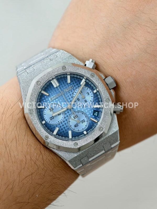 APS Factory Audemars Piguet Royal Oak Chronograph 26240BC.GG.1324BC.01 41mm White Gol ( (7) APS Factory Audemars Piguet Royal Oak Chronograph 26240BC.GG.1324BC.01 41mm White Gold Ice Blue Dial