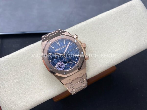 APS Factory Audemars Piguet Royal Oak Chronograph 26240OR.OO.1320OR.01 41mm Full (6) PS Factory Audemars Piguet Royal Oak Chronograph 26240OR.OO.1320OR.01 41mm Full Rose Gold Blue Dial
