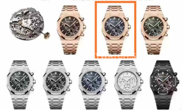 APS Factory Audemars Piguet Royal Oak Chronograph 26240OR.OO.1320OR.01 41mm Full (8) PS Factory Audemars Piguet Royal Oak Chronograph 26240OR.OO.1320OR.01 41mm Full Rose Gold Blue Dial