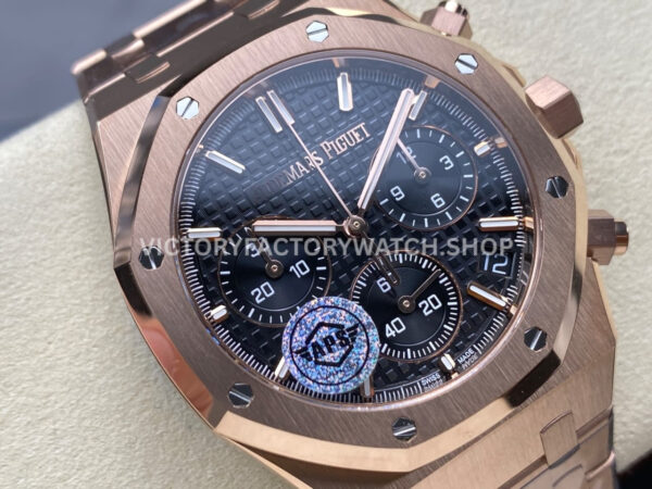 APS Factory Audemars Piguet Royal Oak Chronograph 26240OR.OO.1320OR.02 41mm Full R (1) APS Factory Audemars Piguet Royal Oak Chronograph 26240OR.OO.1320OR.02 41mm Full Rose Gold Black Dial